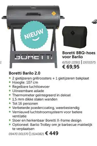 AVEVE Boretti Barilo 2.0, Boretti Bbqhoes Voor Barilo aanbieding