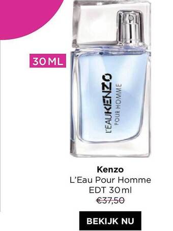 ICI PARIS XL Kenzo L'eau Pour Homme Edt 30 Ml aanbieding