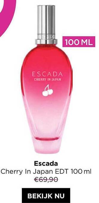 ICI PARIS XL Escada Cherry In Japan Edt 100 Ml aanbieding