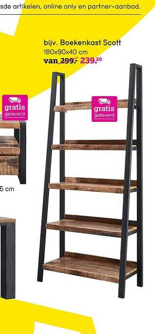 Leen Bakker Boekenkast Scott aanbieding