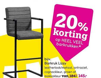 Leen Bakker Barkruk Lizzy aanbieding
