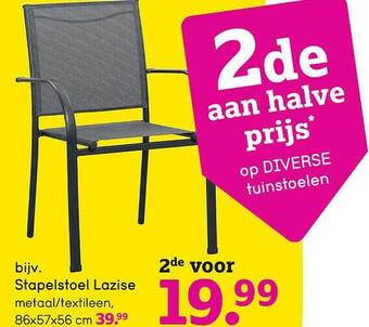 Leen Bakker Stapelstoel Lazise aanbieding
