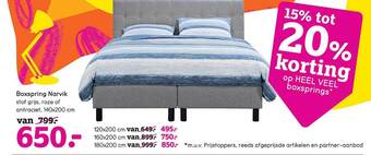 Leen Bakker Boxspring Narvik aanbieding