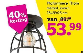 Leen Bakker Plafonniere Thom aanbieding