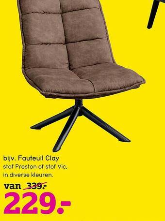 Leen Bakker Fauteuil Clay aanbieding