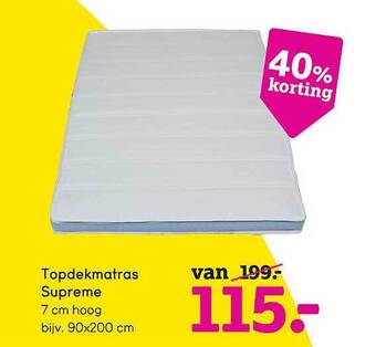 Leen Bakker Topdekmatras Supreme aanbieding