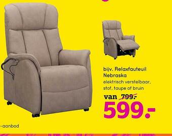 Leen Bakker Relaxfauteuil Nebraska aanbieding
