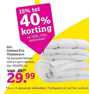 Leen Bakker Dekbed Eris Middelwarm aanbieding