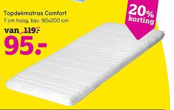 Leen Bakker Topdekmatras Comfort aanbieding