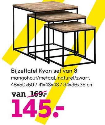 Leen Bakker Bijzettafel Kyan Set Van 3 aanbieding