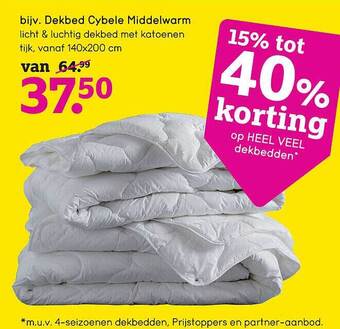 Leen Bakker Dekbed Cybele Middelwarm aanbieding