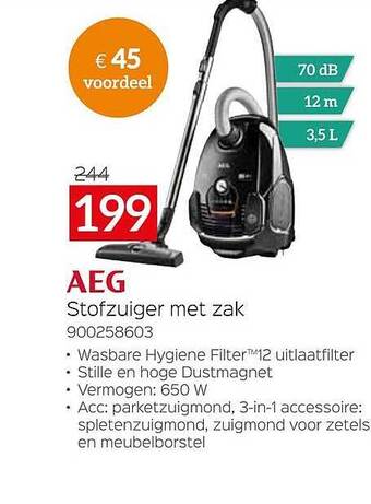Selexion Aeg Stofzuiger Met Zak aanbieding