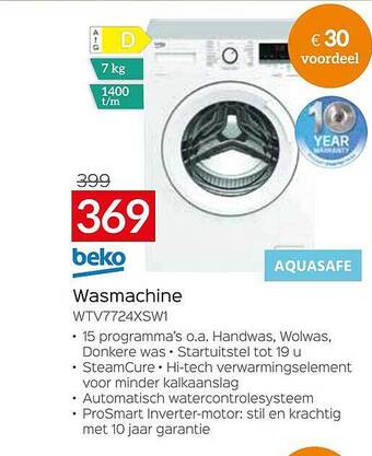 Selexion Beko Wasmachine aanbieding