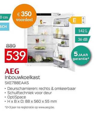 Selexion Aeg Inbouwkoelkast aanbieding