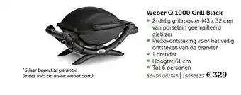 Weber Q 1000 Grill Black