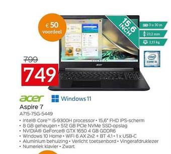 Selexion Acer Aspire 7 aanbieding