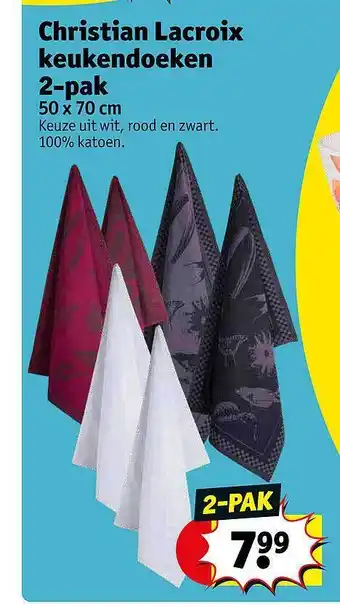 Kruidvat Christian Lacroix Keukendoeken 2pak aanbieding