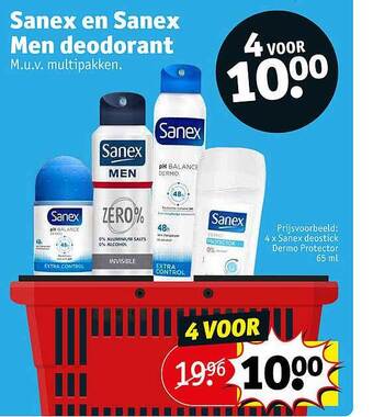 Kruidvat Sanex En Sanex Men Deodorant aanbieding