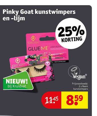 Kruidvat Pinky Goat Kunstwimpers En Lijm aanbieding