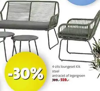 4zits Loungeset Kik Staal