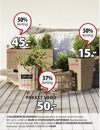 Jysk Blommor Bloembak aanbieding