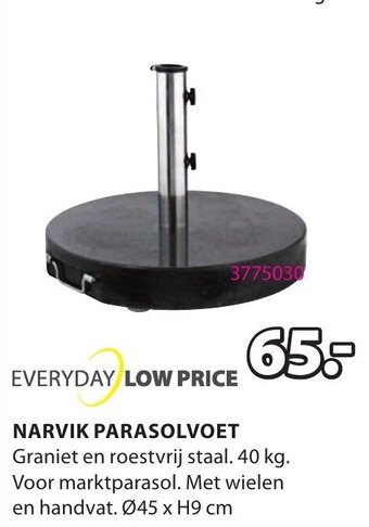 Jysk Narvik Parasolvoet aanbieding