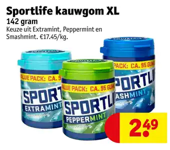 Kruidvat Sportlife kauwgom XL 142 gram aanbieding