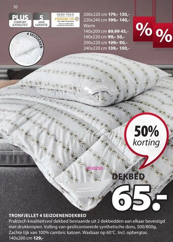 Jysk Tronfjellet 4 Seizoenendekbed aanbieding