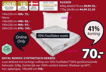Jysk Royal Nordic Synthetisch Dekbed aanbieding