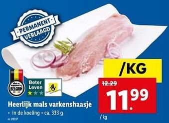 Lidl Heerlijk mals varkenshaasje aanbieding