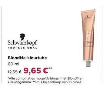 Pro-Duo Schwarzkopf Professional Blondme-kleurtube aanbieding
