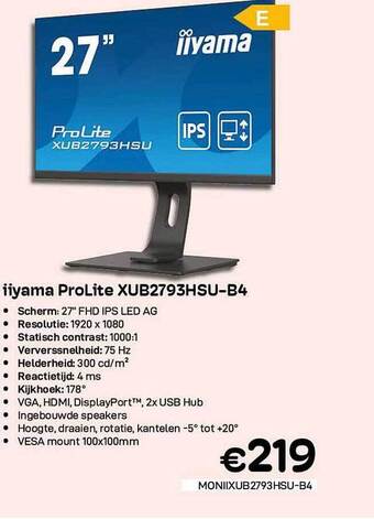 CompuDeals Iiyama Prolite Scherm aanbieding