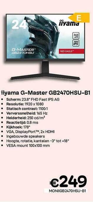 CompuDeals Iiyama Gmaster Scherm aanbieding