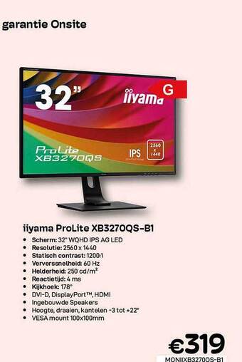 CompuDeals Iiyama Prolite Scherm aanbieding