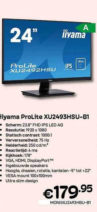 CompuDeals Iiyama Prolite Scherm aanbieding