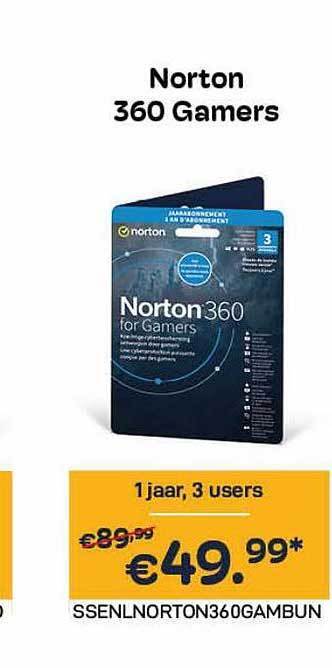 CompuDeals Norton 360 Gamers aanbieding