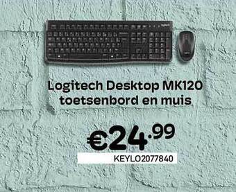 CompuDeals Logitech Desktop Mk120 Toetsenbord En Muis aanbieding