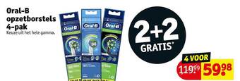 Kruidvat Oral-b Opzetborstels 4-pak aanbieding