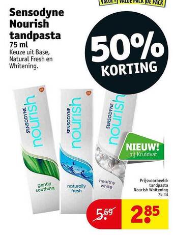 Kruidvat Sensodyne Nourish Tandpasta aanbieding