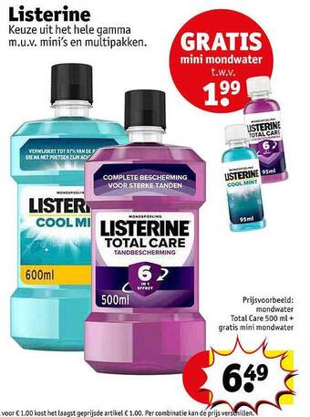 Kruidvat Listerine aanbieding