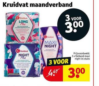 Kruidvat Kruidvat Maandverband aanbieding