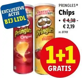 Lidl Pringles Chips 1+1 Gratis aanbieding
