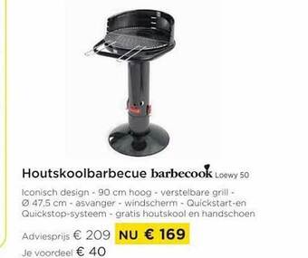 Molecule Houtskoolbarbecue Barbecook aanbieding