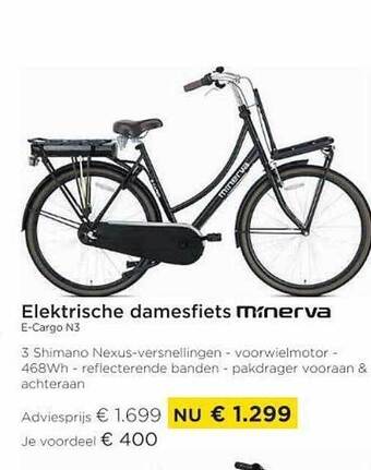 Molecule Elektrische Damesfiets Minerva aanbieding