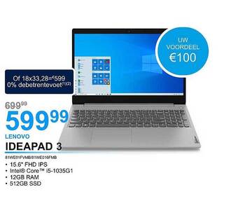 AUVA Lenovo Ideapad 3 aanbieding