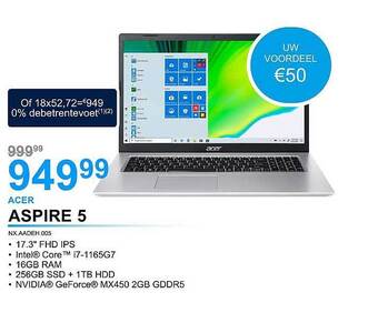 AUVA Acer Aspire 5 aanbieding