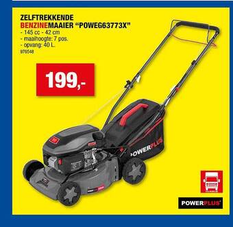 Hubo Zelftrekkende Benzinemaaier Poweg63773x aanbieding