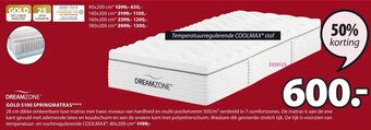 Jysk Dreamzone Gold S100 Springmatras aanbieding