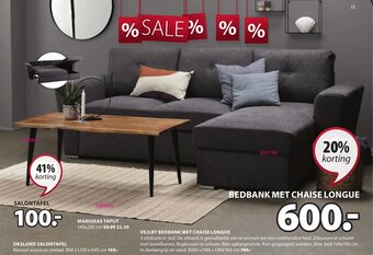 Jysk Bedbank Met Chaise Longue aanbieding