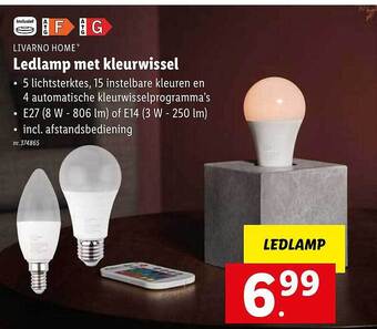 Lidl Ledlamp Met Kleurwissel aanbieding